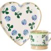 Nicholas Mosse Medium Heart Plate And Small Mug Clover Hot