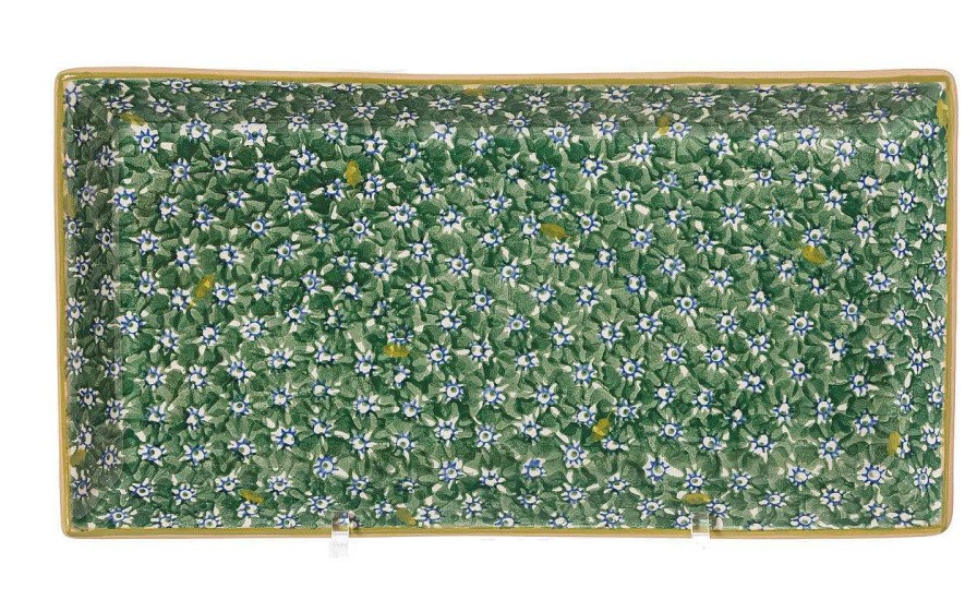 Nicholas Mosse Large Rectangle Plate Lawn Green New