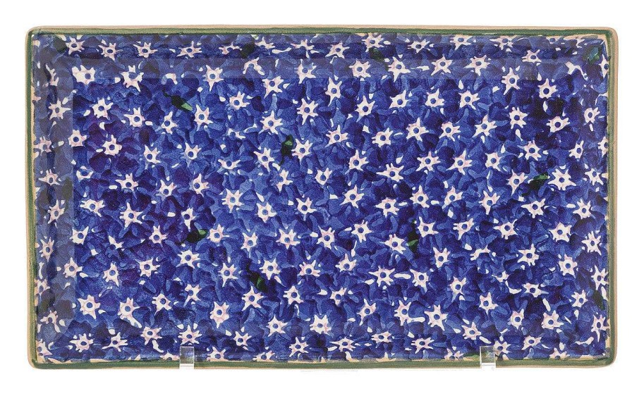 Nicholas Mosse Medium Rectangle Dish Lawn Dark Blue Clearance