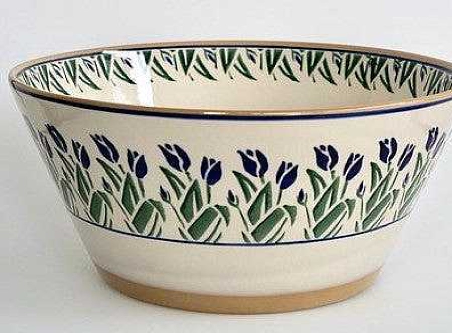 Nicholas Mosse Large Angled Bowl Blue Blooms Clearance