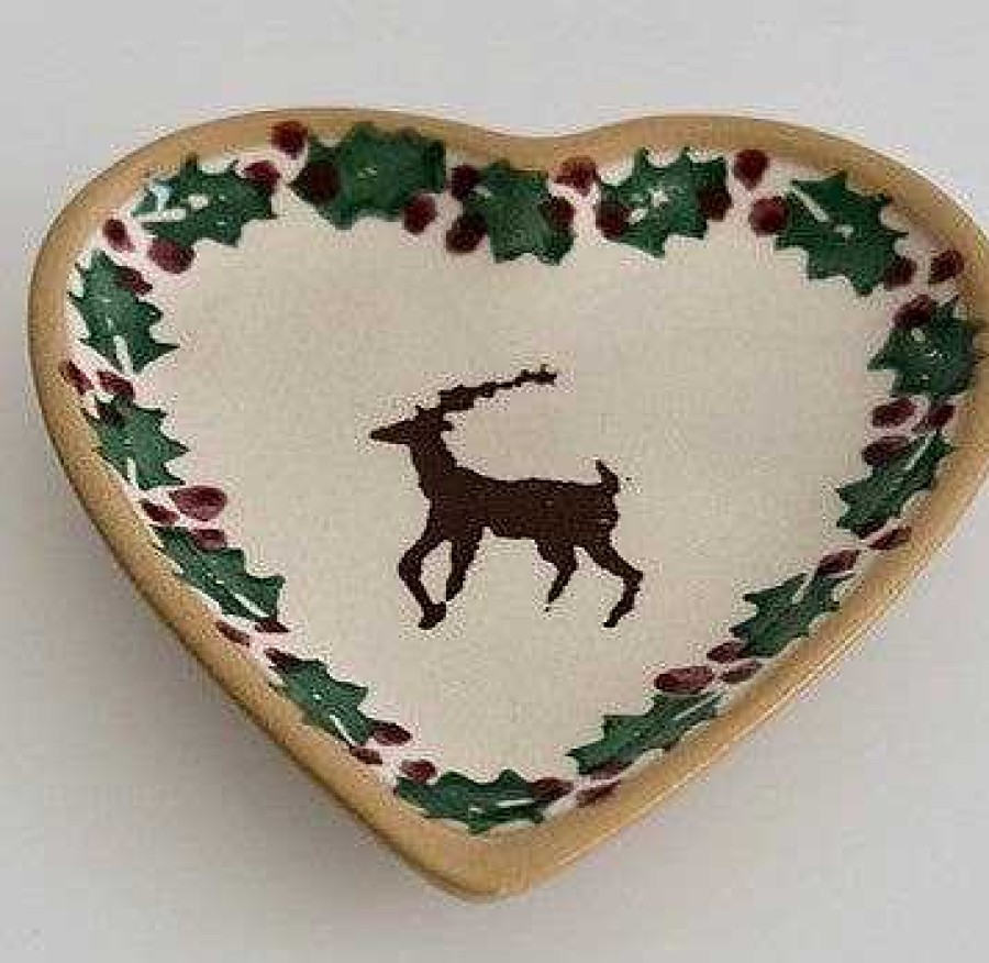 Nicholas Mosse Tiny Heart Plate Reindeer Wholesale