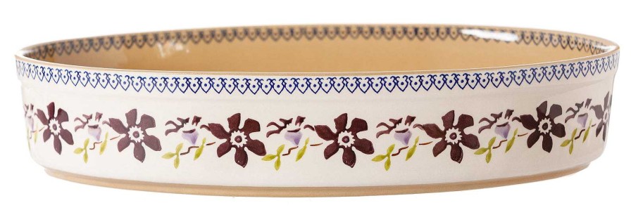 Nicholas Mosse Medium Oval Oven Dish Clematis Clearance