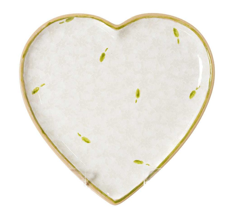 Nicholas Mosse Medium Heart Plate White Lawn New