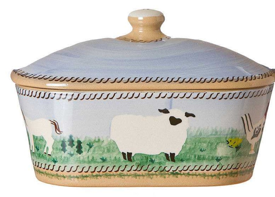 Nicholas Mosse Covered Butterdish Assorted Animals Hot