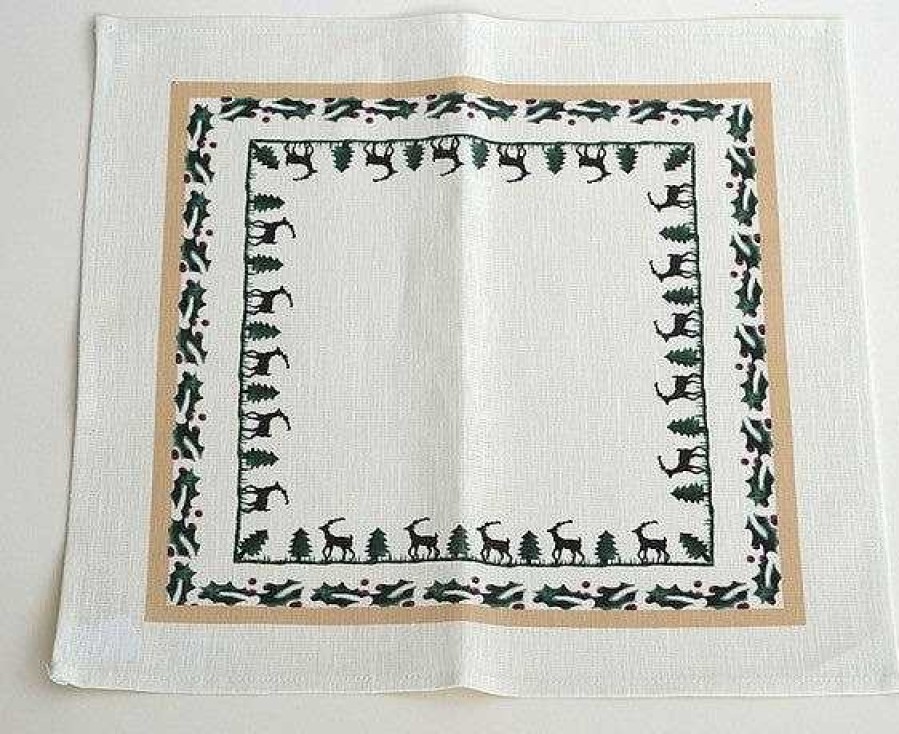 Nicholas Mosse Napkin Reindeer Linen New