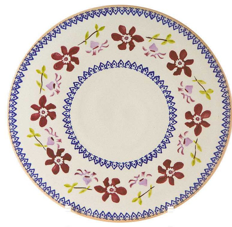 Nicholas Mosse 9" Footed Cake Plate Clematis Clearance