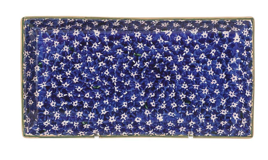 Nicholas Mosse Large Rectangle Plate Lawn Dark Blue Hot