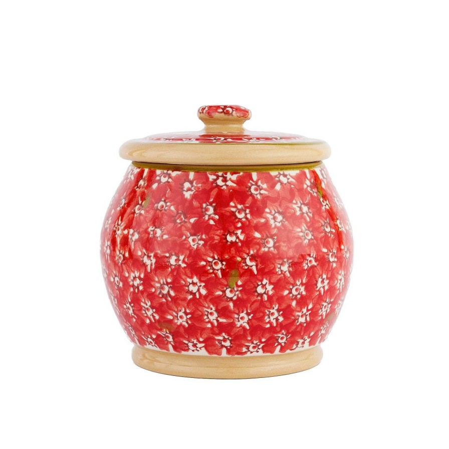 Nicholas Mosse Small Round Lidded Jar Red Lawn New