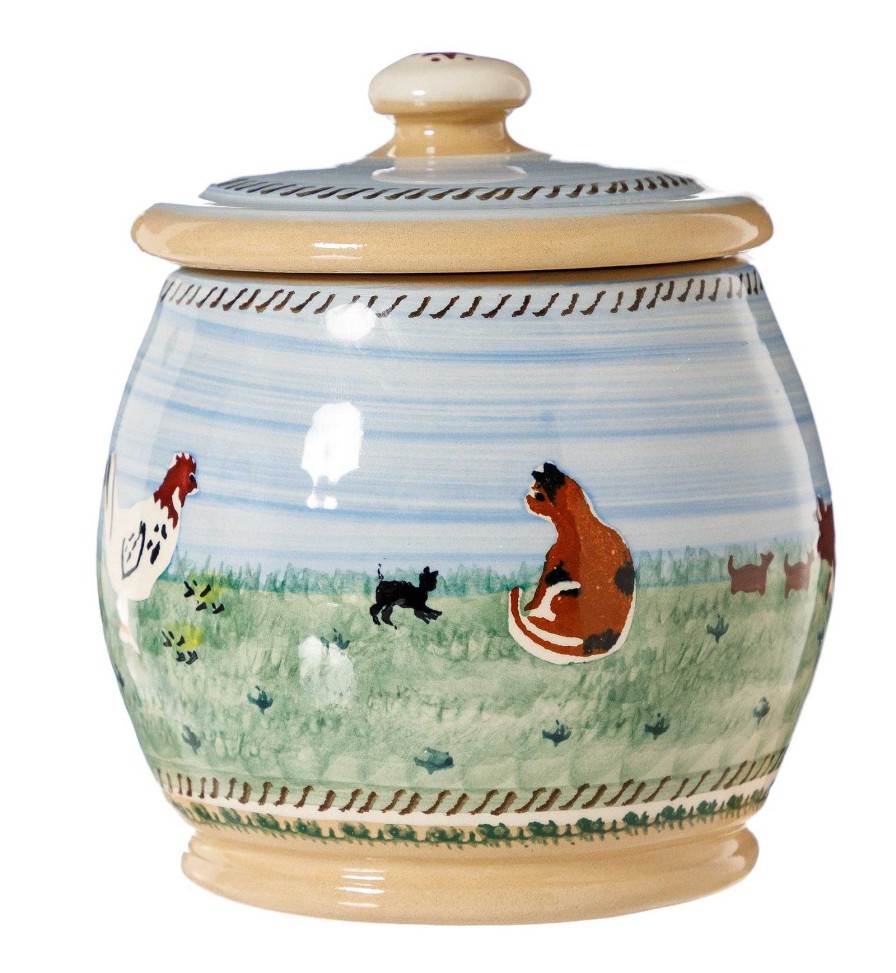 Nicholas Mosse Small Round Lidded Jar Assorted Landscape New