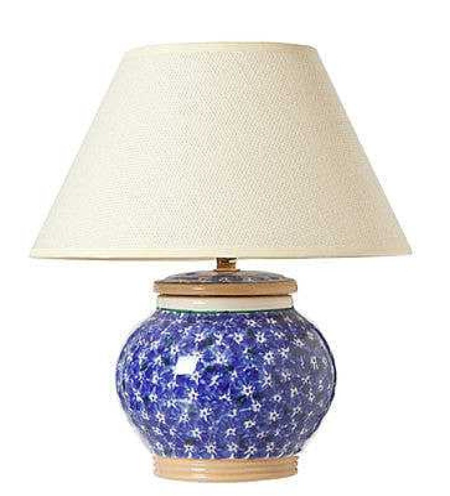 Nicholas Mosse Lawn Dark Blue 5" Lamp Base Online