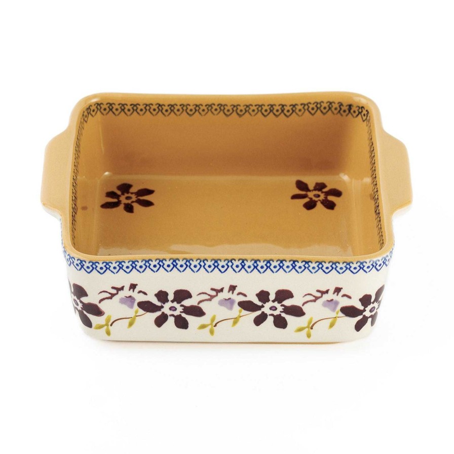 Nicholas Mosse Small Square Oven Dish Clematis Clearance