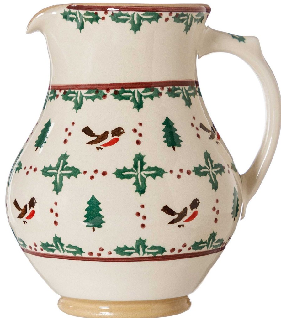 Nicholas Mosse Large Jug Winter Robin New