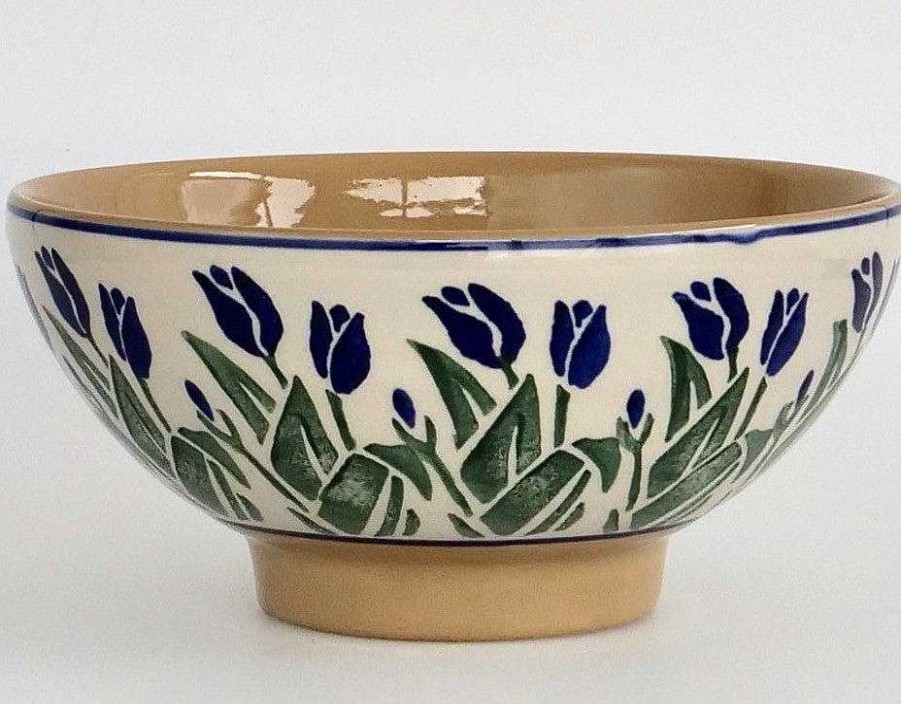 Nicholas Mosse Vegetable Bowl Blue Blooms Hot