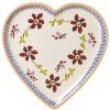 Nicholas Mosse Medium Heart Plate Clematis New