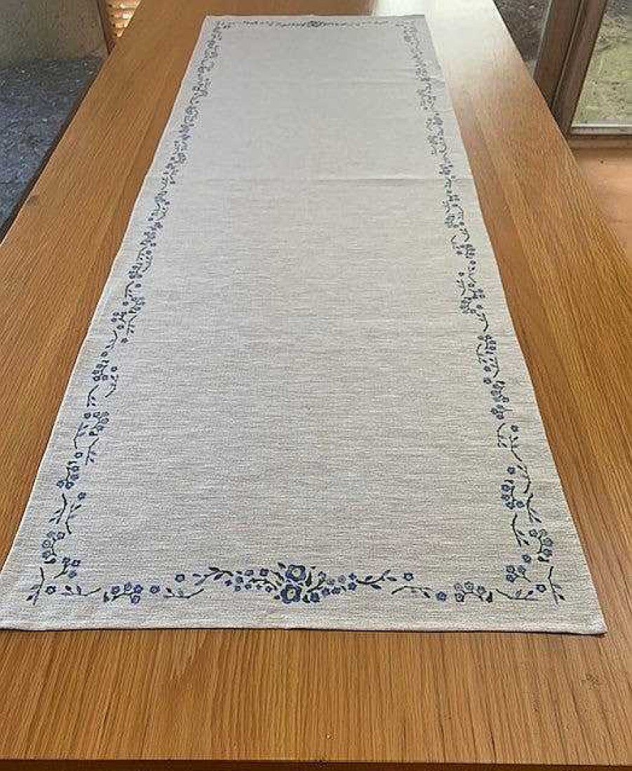 Nicholas Mosse Runner Forget Me Not Linen Wholesale