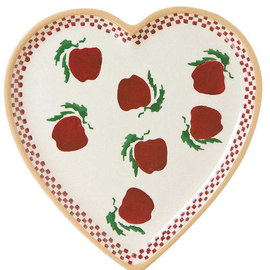 Nicholas Mosse Medium Heart Plate Apple New