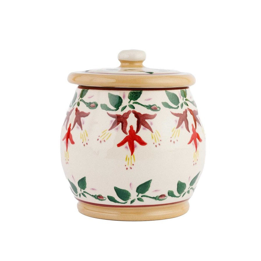 Nicholas Mosse Small Round Lidded Jar Fuchsia New