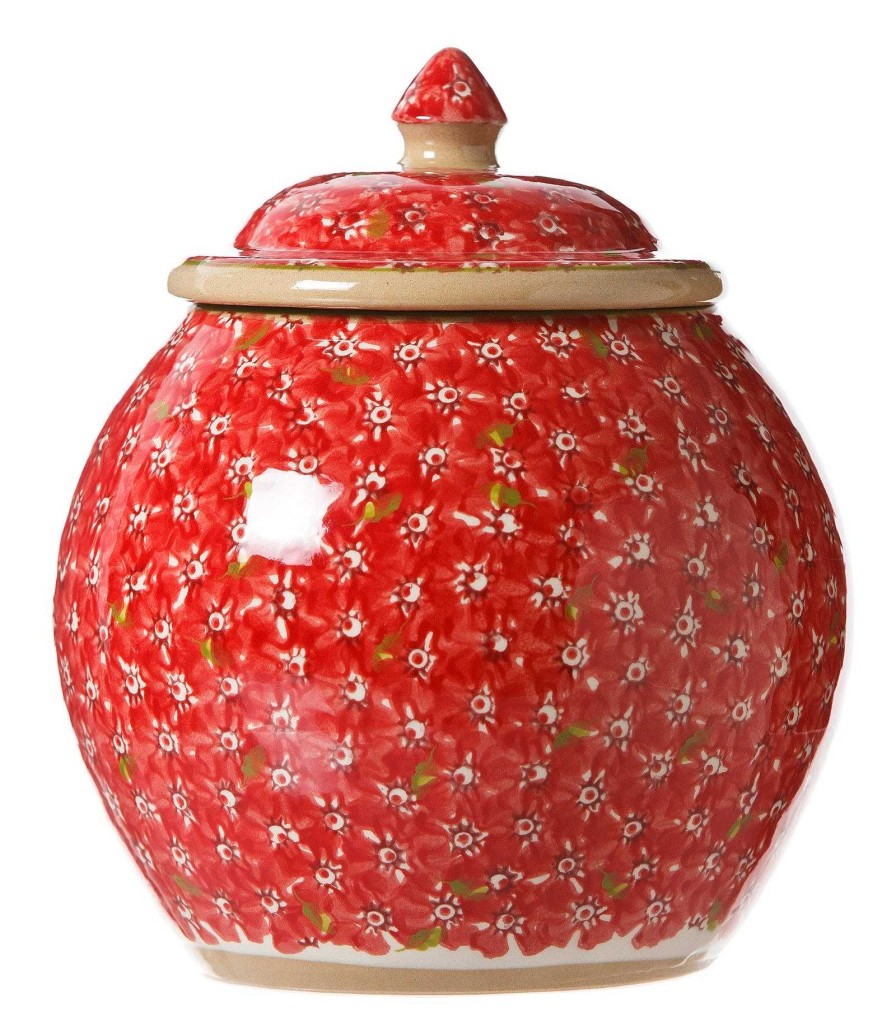 Nicholas Mosse Cookie Jar And Medium Heart Plate Lawn Red Wholesale