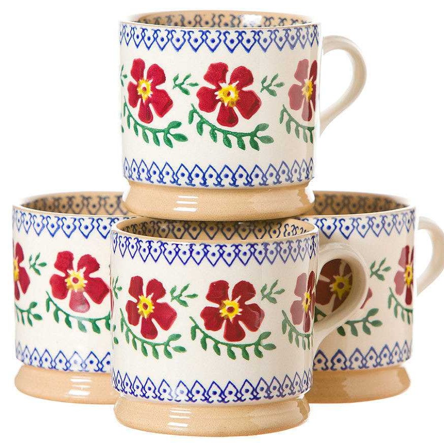 Nicholas Mosse 4 Small Mugs Old Rose New