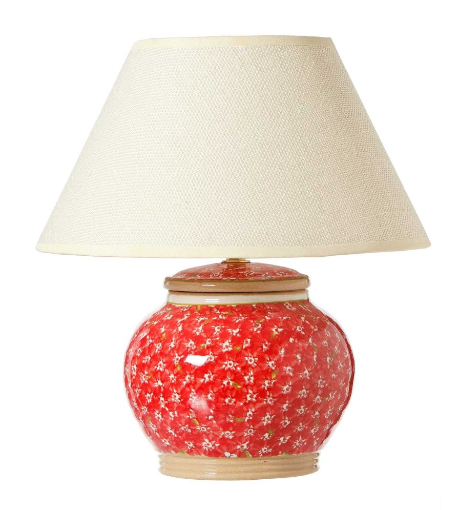 Nicholas Mosse Lawn Red 5" Lamp Base New