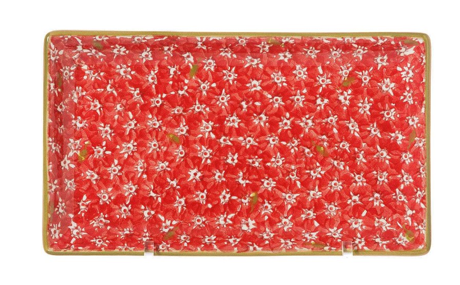 Nicholas Mosse Medium Rectangle Dish Lawn Red Wholesale