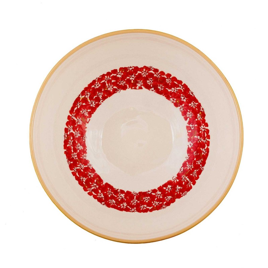 Nicholas Mosse Salad Bowl Red Lawn Clearance