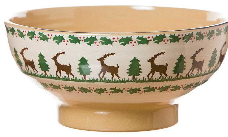 Nicholas Mosse Large Bowl Reindeer New