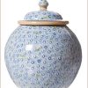 Nicholas Mosse Cookie Jar And Medium Heart Plate Lawn Light Blue Hot