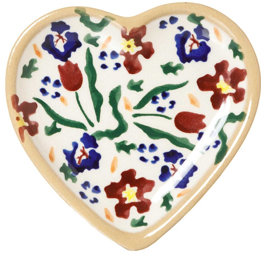 Nicholas Mosse Tiny Heart Plate Wild Flower Meadow Best