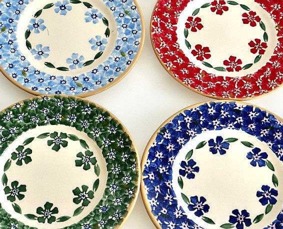 Nicholas Mosse Dessert Plates Assorted Lawn Set Of 4 Clearance