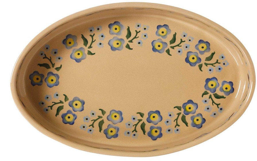 Nicholas Mosse Small Oval Oven Dish Forget Me Not Online