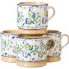 Nicholas Mosse 4 Small Mugs Forget Me Not New