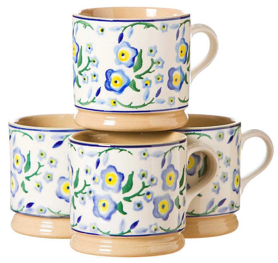 Nicholas Mosse 4 Small Mugs Forget Me Not New