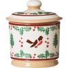 Nicholas Mosse Lidded Sugar Bowl Winter Robin Hot