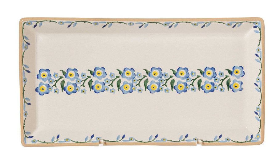 Nicholas Mosse Large Rectangle Plate Forget Me Not New