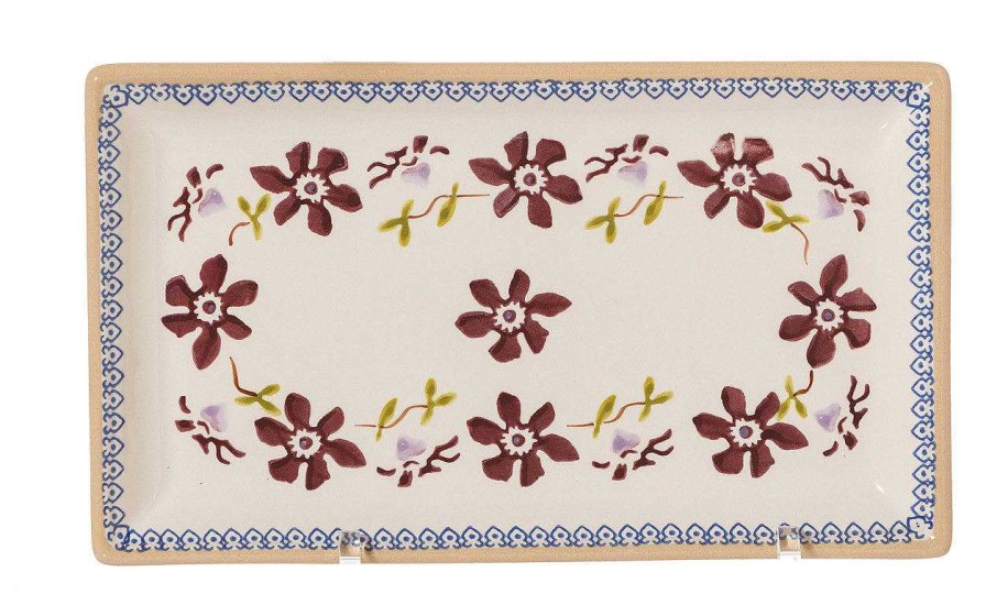 Nicholas Mosse Medium Rectangle Plate Clematis Wholesale