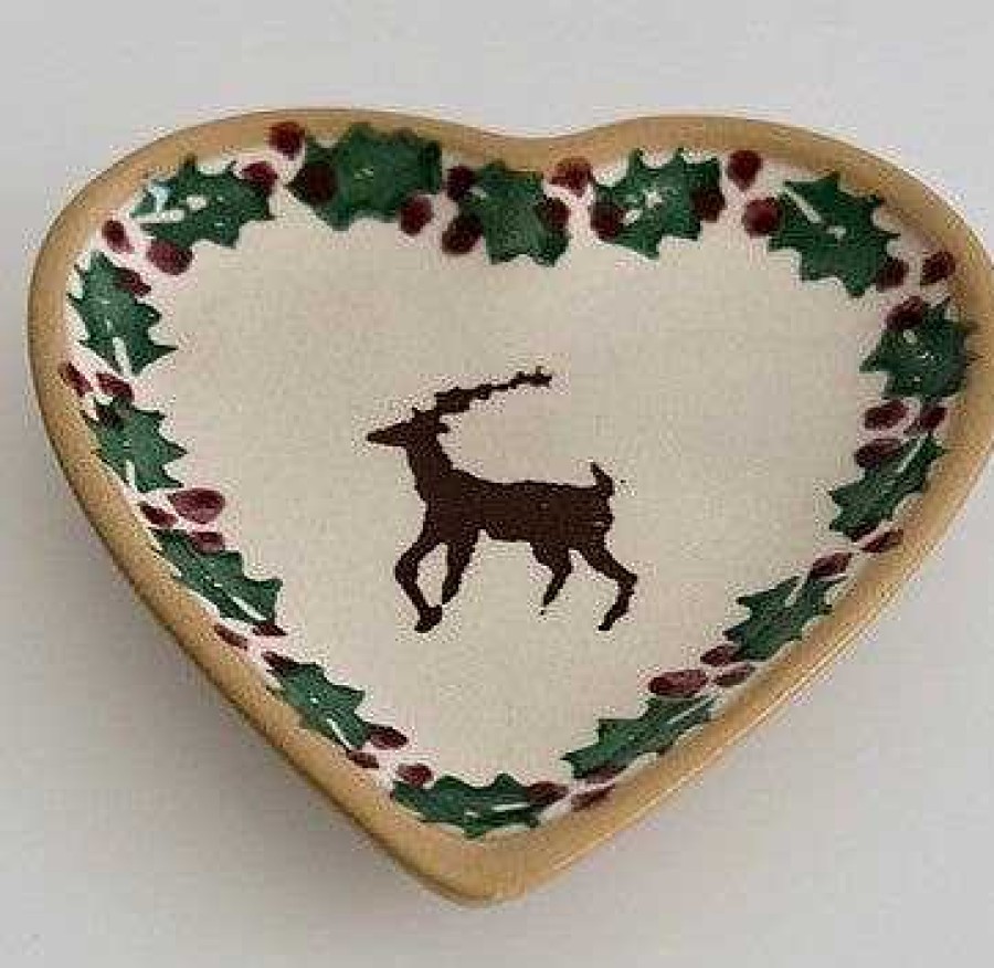 Nicholas Mosse Tiny Heart Plate Reindeer Best