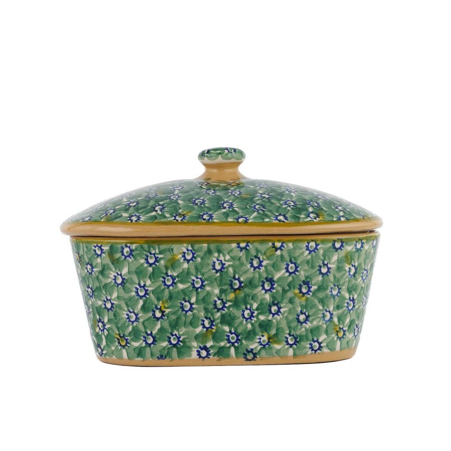 Nicholas Mosse Covered Butterdish Lawn Green New