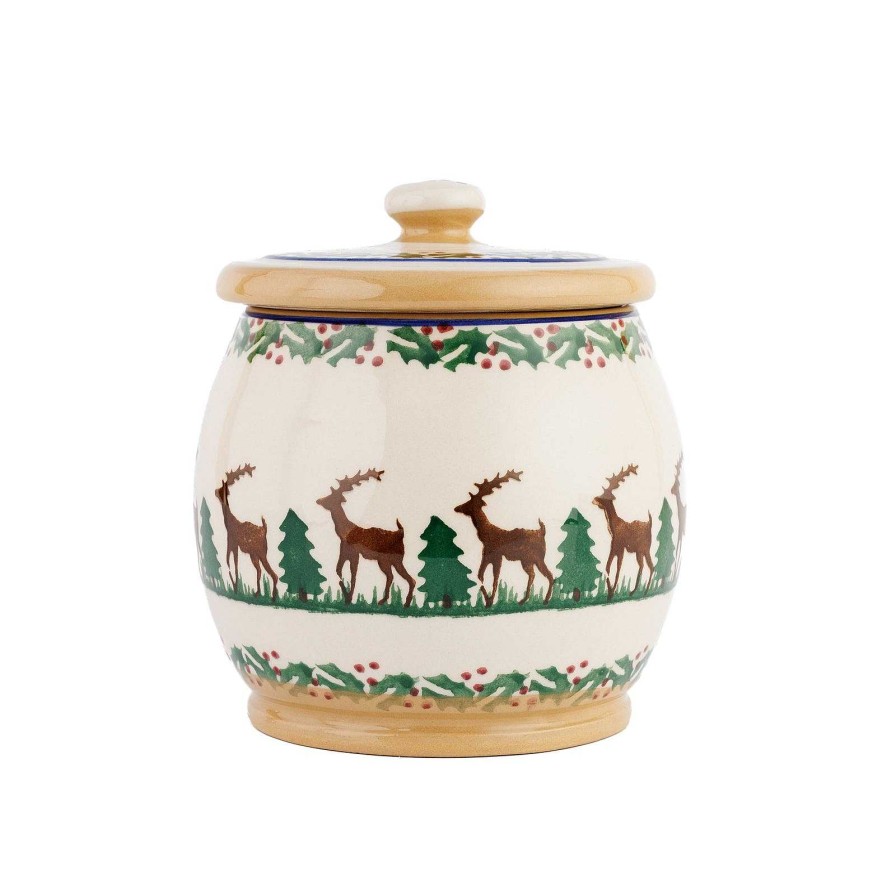 Nicholas Mosse Small Round Lidded Jar Reindeer Online