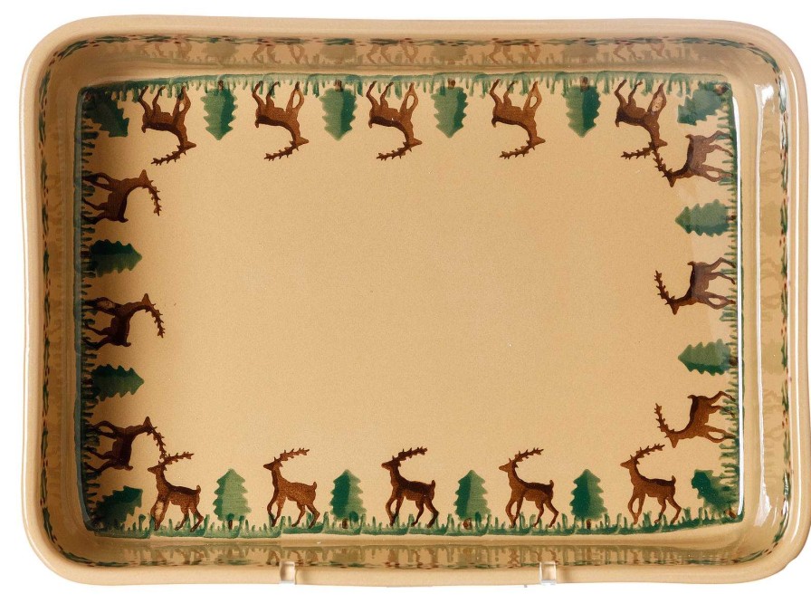 Nicholas Mosse Large Rectangular Oven Dish Reindeer Online