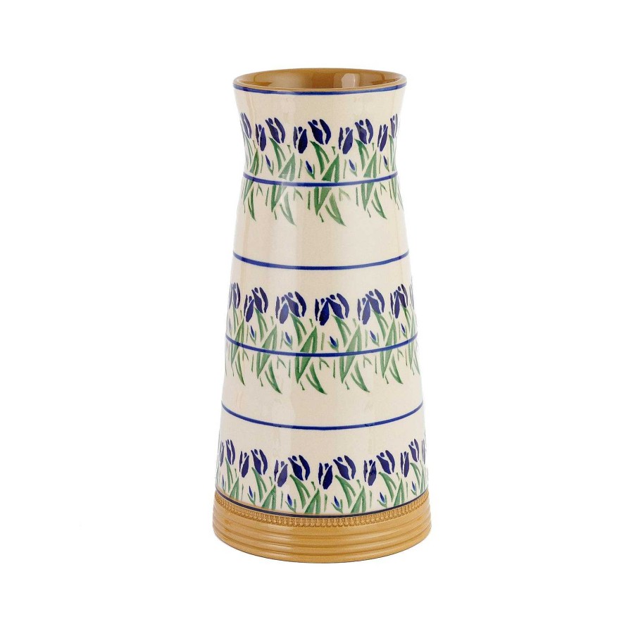 Nicholas Mosse Large Tapered Vase Blue Blooms Wholesale