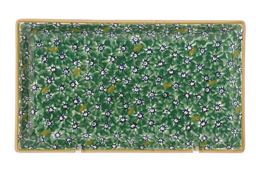 Nicholas Mosse Medium Rectangle Dish Lawn Green Clearance