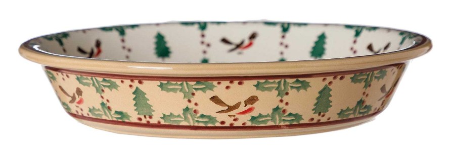 Nicholas Mosse Classic Pie Dish Winter Robin Wholesale