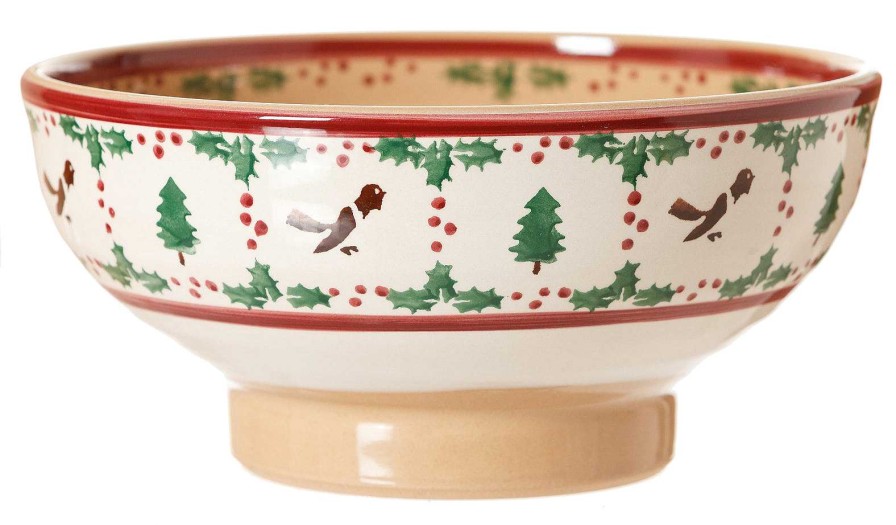 Nicholas Mosse Large Bowl Winter Robin Hot