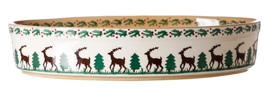 Nicholas Mosse Medium Oval Oven Dish Reindeer Hot