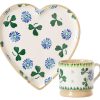 Nicholas Mosse Medium Heart Plate And Small Mug Clover Hot