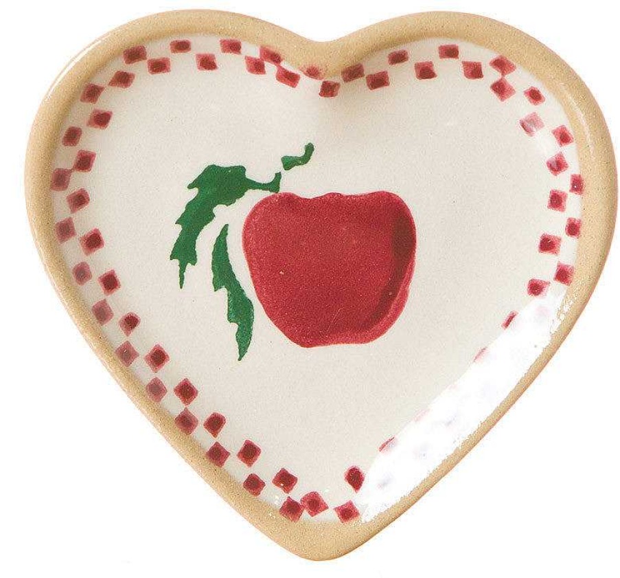 Nicholas Mosse Tiny Heart Plate Apple Clearance