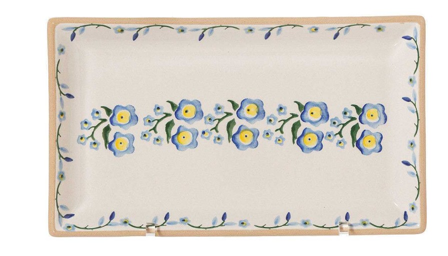 Nicholas Mosse Medium Rectangle Plate Forget Me Not Wholesale