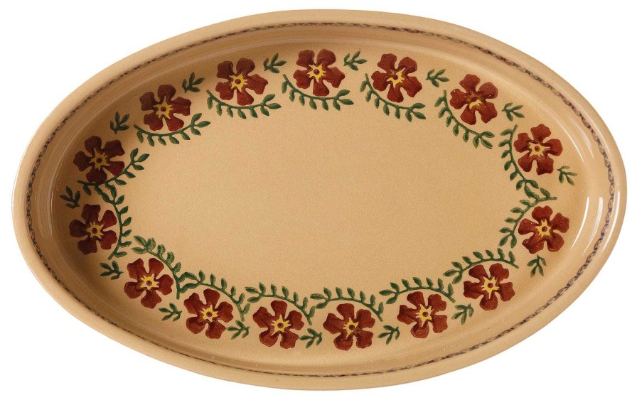 Nicholas Mosse Medium Oval Oven Dish Old Rose New