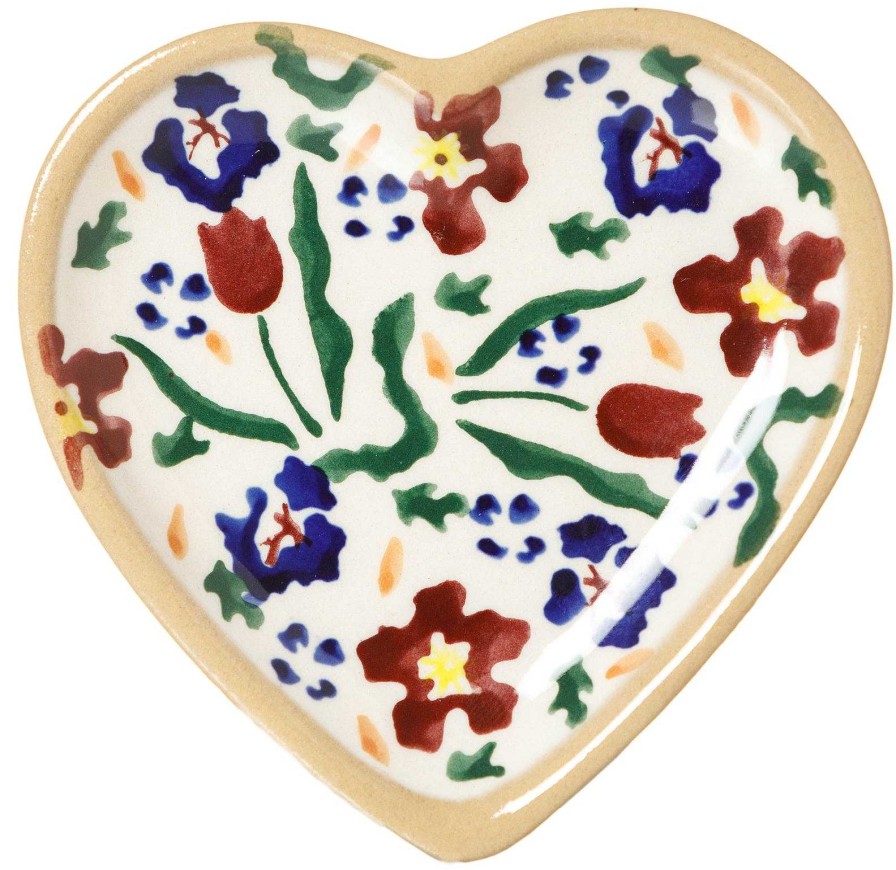 Nicholas Mosse Tiny Heart Plate Wild Flower Meadow Hot